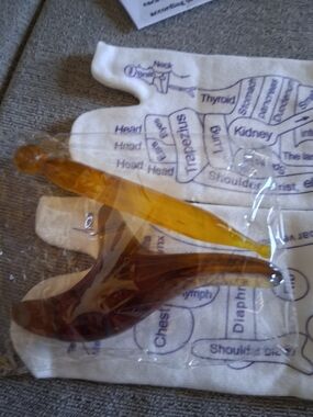 Amber-colored Massage Gua Sha Tools Set Sz L OS SOCKS